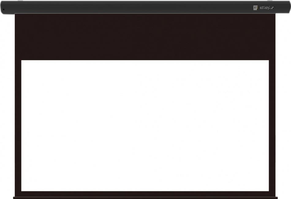 Экран настенный с электроприводом Digis Ellipse DSEES-16903B_90 MW, корпус Черный, 16:9, 104", 240x220 (230x130), RS232, ИК, пульт ДУ, триггер