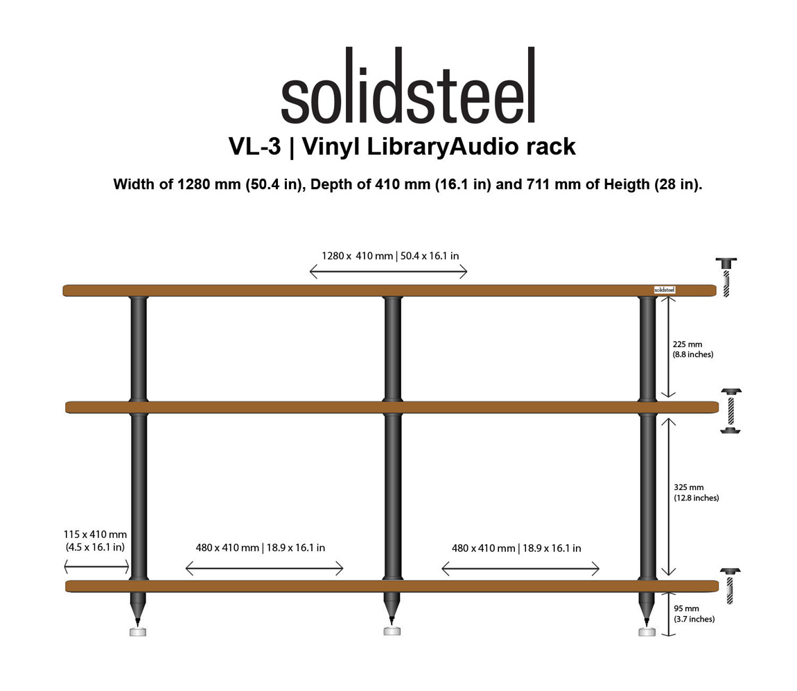 Стенд Solidsteel VL-3 White/walnut