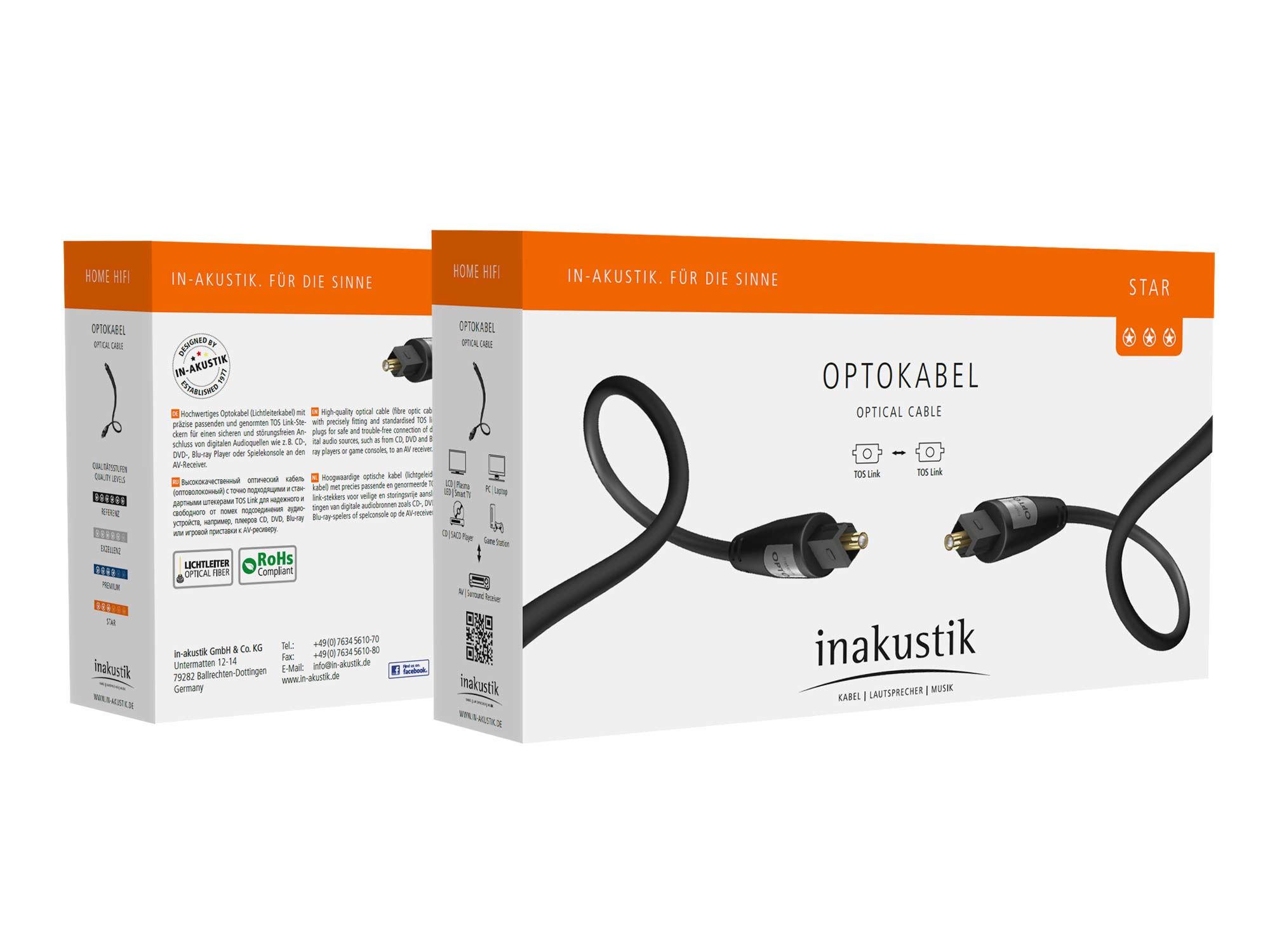 Кабель оптический In-Akustik Star Optical Cable Toslink 3.0m #0031213