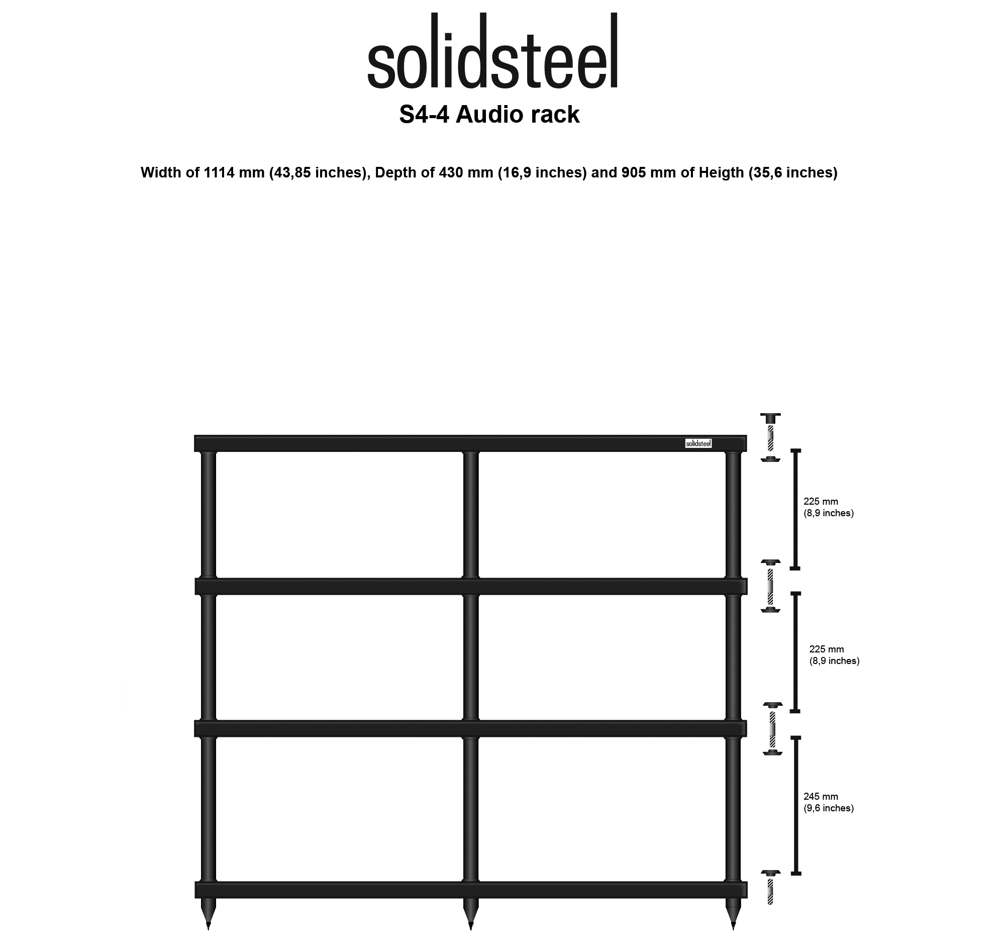 Стенд Solidsteel S4-4 Black